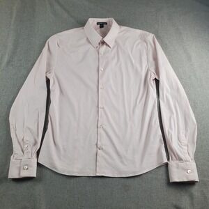 James Perse Shirt Mens Small Light Pink Button Up Long Sleeve Italy Size 1